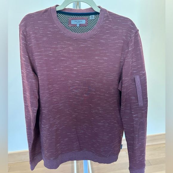 TED BAKER CREW NECK SWEATER/sweatshirt. Dusty rose size 3/small - medium. EUC - Picture 2 of 12